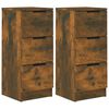 vidaXL Credenze 2 pz Rovere Fumo 30x30x70 cm in Legno Multistrato