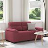 vidaXL Divano a 2 Posti Rosso Vino 160x81x84 cm in Tessuto