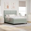 vidaXL Letto a molle con materasso Grigio chiaro 140 x 190 cm Velluto