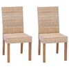 vidaXL Sedia da pranzo GENDT 2 pz Naturale 45 x 54 x 93 cm