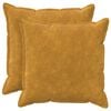 vidaXL Federa 2 pz HOUTEN Giallo 65 x 65 cm Fleece in microfibra