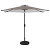 vidaXL Parasol da giardino con luci LED e base 300 x 300 cm Poliestere