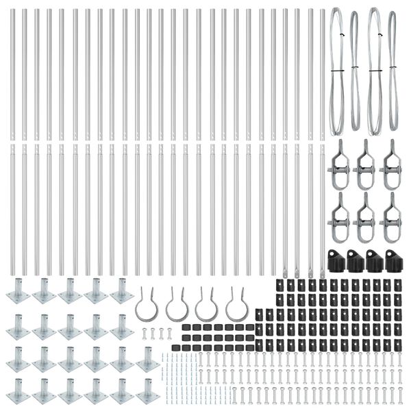 vidaXL Palo della recinzione 26 pcs Grigio 3,2 x 3,2 x 78,5 cm
