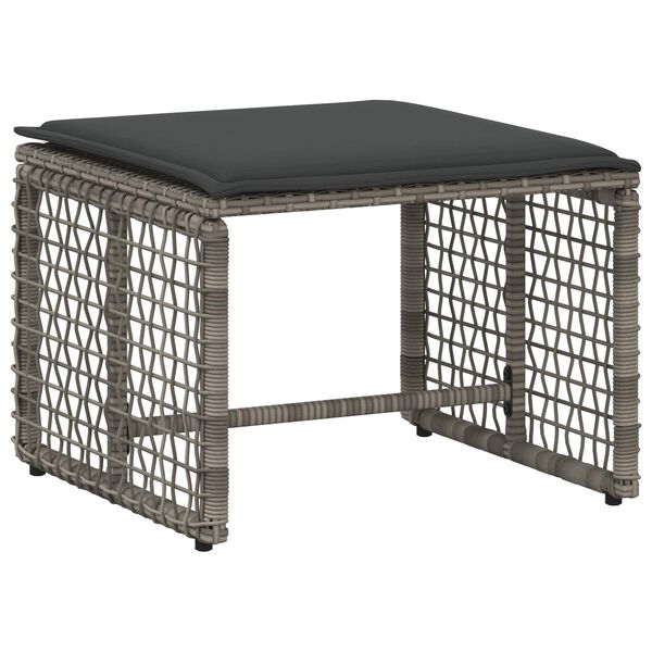 vidaXL Set di Mobili da Esterno con cuscino 5 pcs Grigio