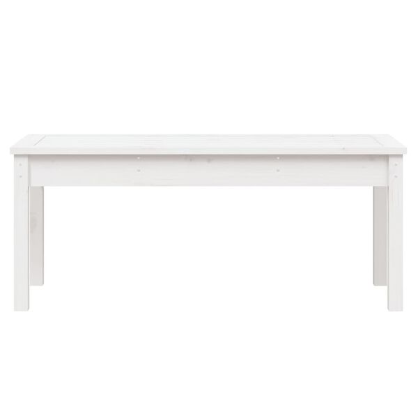 vidaXL Panca da Giardino Bianca 109x44x45 cm Legno Massello di Pino