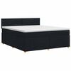 vidaXL Letto box spring con materasso Nero 140 x 190 cm Tessuto