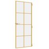 vidaXL Porta Interni Sottile Oro 83x201,5cm Vetro Temperato Alluminio