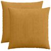 vidaXL Federa 2 pcs HEERLEN Giallo 80 x 80 cm corduroy