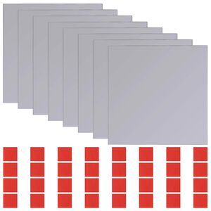vidaXL Specchi 8 pz Argento 20,5 x 20,5 x 0,4 cm Vetro di alta qualit&agrave;
