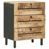 vidaXL Comodino Naturale 50 x 33 x 62 cm Legno di mango massello