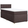 vidaXL Giroletto a Molle con Materasso Marrone Scuro 100x200cm Tessuto