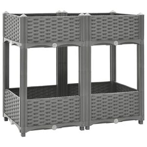 vidaXL Fioriera Rialzata 80x40x71 cm in Polipropilene