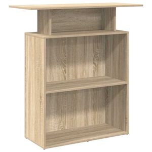 vidaXL Scrivania per Reception Rovere Sonoma 100x40x104 cm in Legno Massello di Argilla