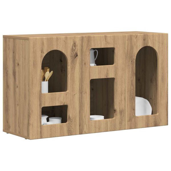 vidaXL Credenza Rovere artigianale 100 x 35 x 59 cm Legno multistrato