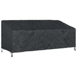 vidaXL Copertura per panchina da giardino Nero 200 x 100 x 89 cm