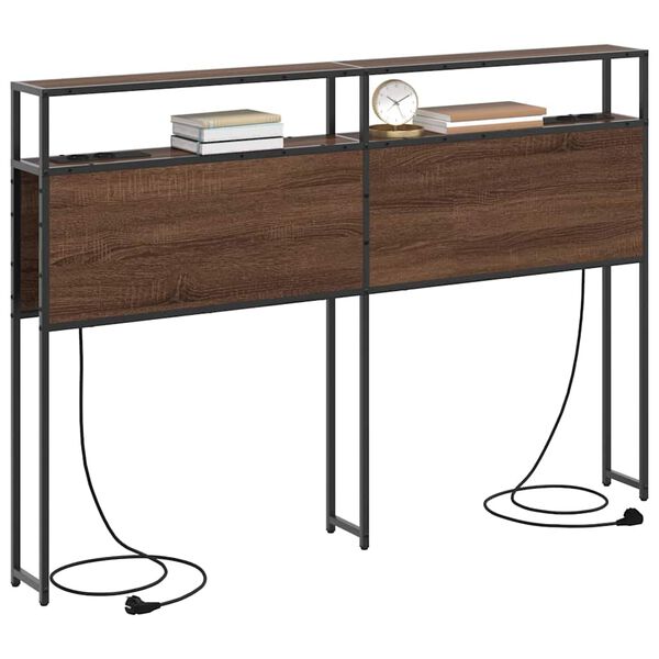 vidaXL Testata contenitore Rovere marrone 140 cm Legno multistrato