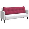 vidaXL Cuscino per Schiena Rosso Vino 160 x 24 x 50 cm Velluto