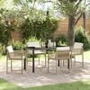 vidaXL Set da Pranzo per Giardino 5 pcs Beige polyrattan