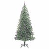 vidaXL Albero di Natale Artificiale Imbiancato con Luci LED 240 cm