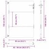 vidaXL Cancello da giardino Nero 85 x 150 cm