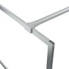 vidaXL Parete Doccia Walk in Argento 100x195 cm Vetro Trasparente ESG
