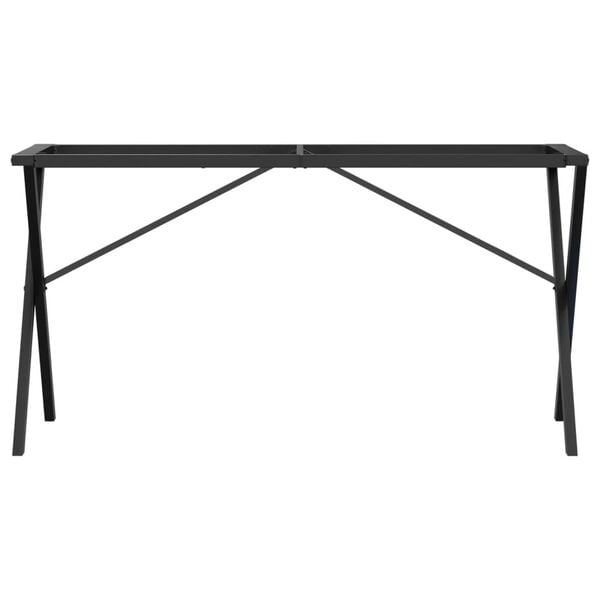vidaXL Telaio Gambe a X per Tavolo da Pranzo 140x60x73 cm in Acciaio