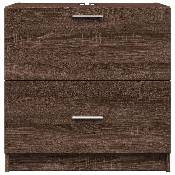 vidaXL Mobile Lavabo Rovere Marrone 59x37x59 cm in Truciolare