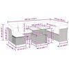 vidaXL Set Divani da Giardino 9 pz con Cuscini Nero Polyrattan Acacia
