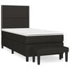 vidaXL Giroletto a Molle con Materasso Nero 100x200 cm in Tessuto