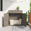 vidaXL Armadietto Portaoggetti Giardino Grigio 105x55x113cm Polyrattan
