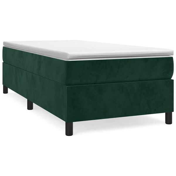vidaXL Struttura Letto a Rete a Molle Verde Scuro 80x200 cm in Velluto