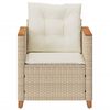 vidaXL Sedia da Giardino con Cuscini Beige in Polyrattan
