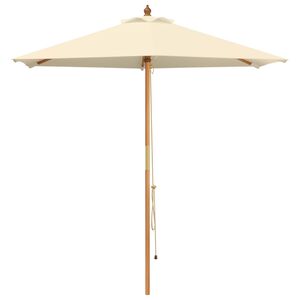 vidaXL Ombrello da giardino &Oslash; 210 x 237 cm Legno di Eucalipto Massello