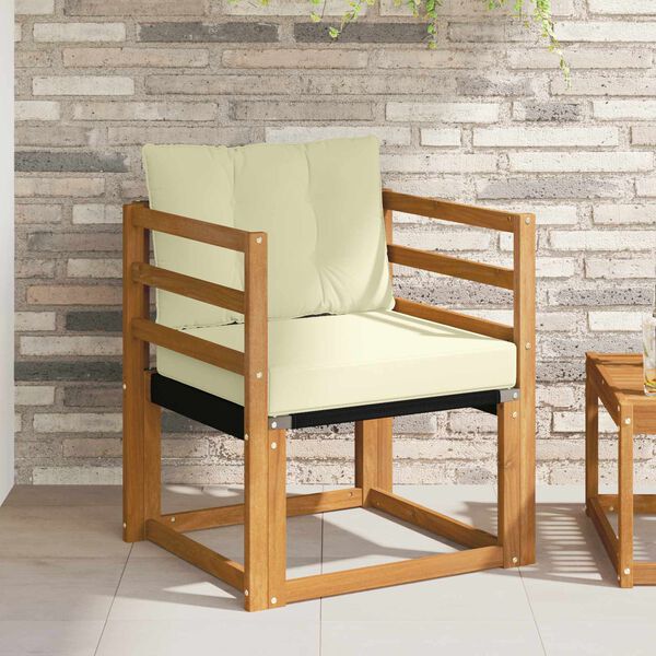 vidaXL Set di divani da esterno Legno di Acacia Massello e Textilene