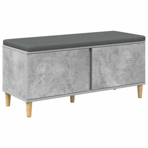 vidaXL Panca per ingresso con cuscino Grigio Cemento 100 x 38 x 46 cm