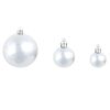 vidaXL Set Palline di Natale 100 pz 3/4/6 cm Bianco/Grigio