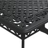 vidaXL Set da Pranzo da Giardino 7 pz Nero in Alluminio Pressofuso