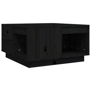 vidaXL Tavolino da Salotto Nero 60x61x32,5 cm Legno Massello di Pino