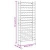 vidaXL Portabottiglie per 96 Bottiglie Metallo Bianco