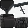 vidaXL Set da Pranzo per Giardino con cuscino 3 pcs Nero polyrattan
