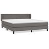 vidaXL Giroletto a Molle con Materasso Grgio 180x200 cm in Similpelle