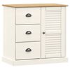 vidaXL Credenza Cassetti VIGO Bianco 78x40x75 cm Legno Massello Pino