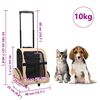 vidaXL Trolley Trasportino per Animali Pieghevole Multifunzione Beige