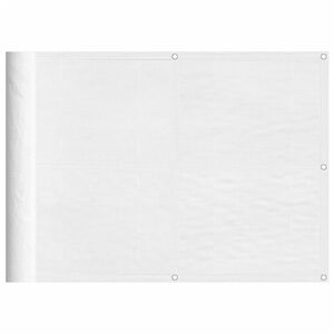 vidaXL Paravento da Balcone Bianco 75x800 cm 100% Poliestere Oxford