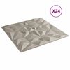 vidaXL Pannelli da parete 24 pcs Beton ametista 50 x 50 cm Schiuma XPS