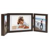 vidaXL Cornici Portafoto a Libro Marrone Scuro 28x18 cm+2x(13x18 cm)