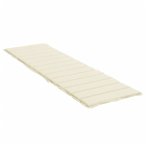 vidaXL Cuscino per Lettino Crema 200x50x3 cm in Tessuto Oxford