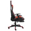 vidaXL Sedia da Gaming Girevole con Poggiapiedi Rossa in PVC