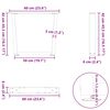 vidaXL Gambe per Tavolino da Caff&egrave; a Forma di V 2 pz Antracite 60x(42-43,3) cm Acciaio