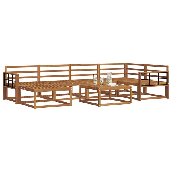 vidaXL Set di divani da esterno 7 pcs Naturale
